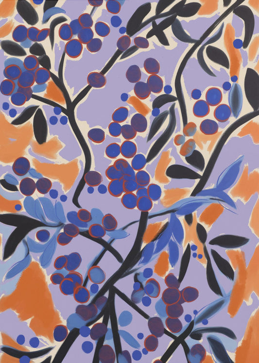 Vibrant Berry Dance | Canvas