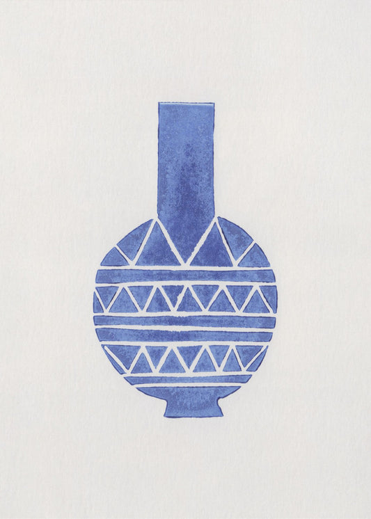 Linocut Vase #8 | Poster
