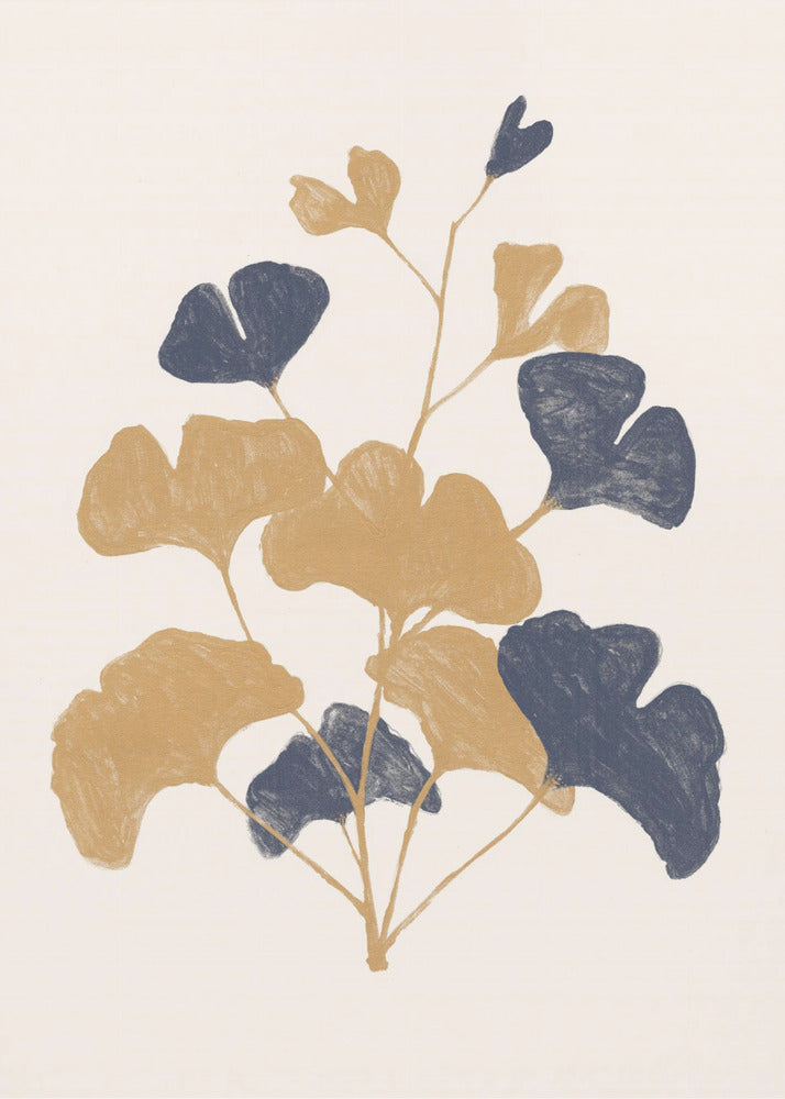 Golden Ginko | Canvas