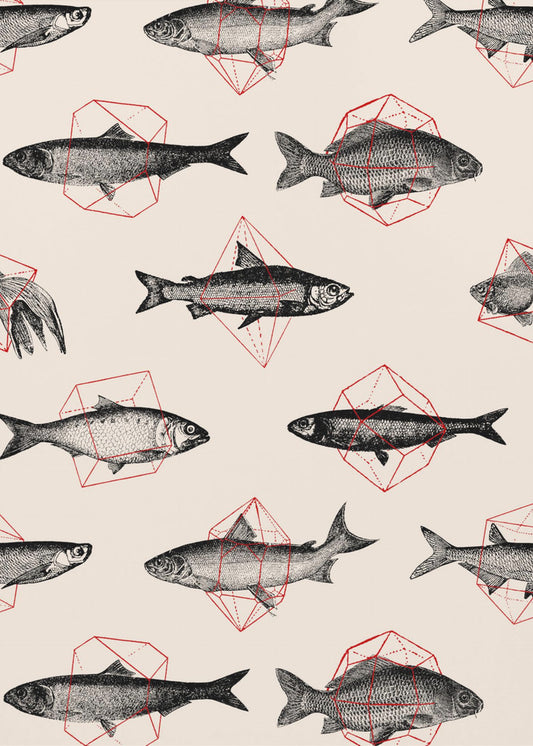 Fishes In Geometrics Nº4 | Canvas
