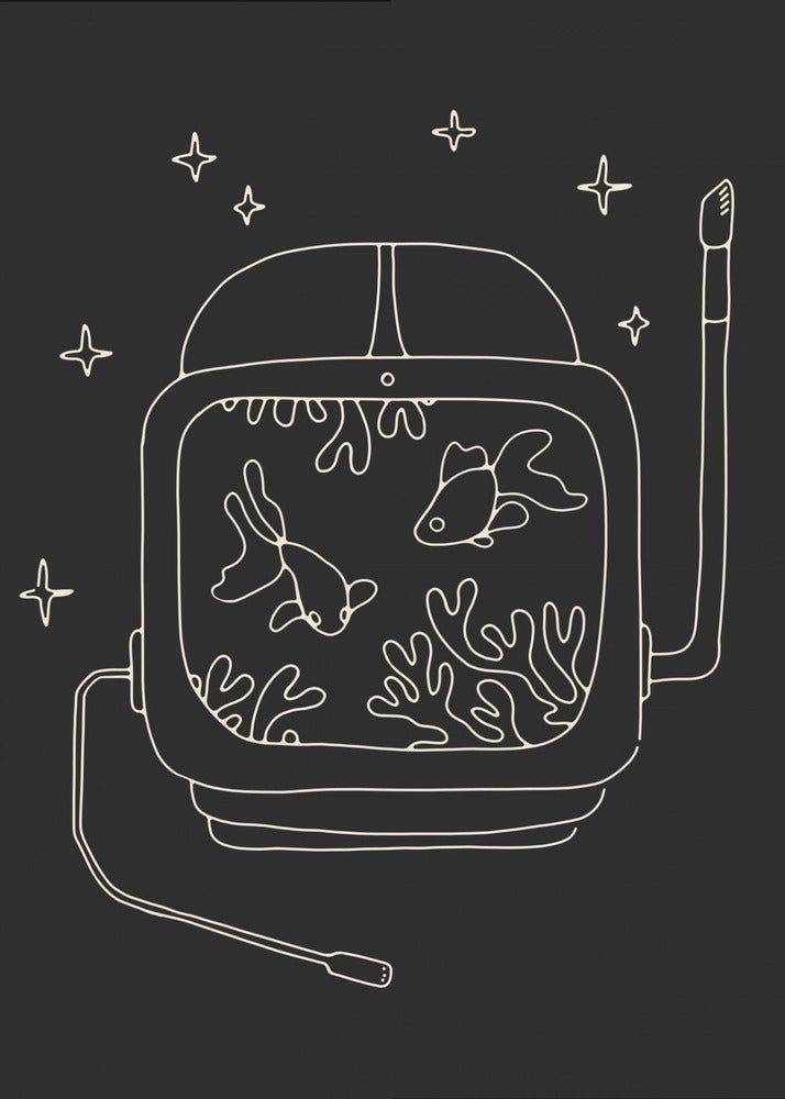 Astronaut and Fishes | Poster