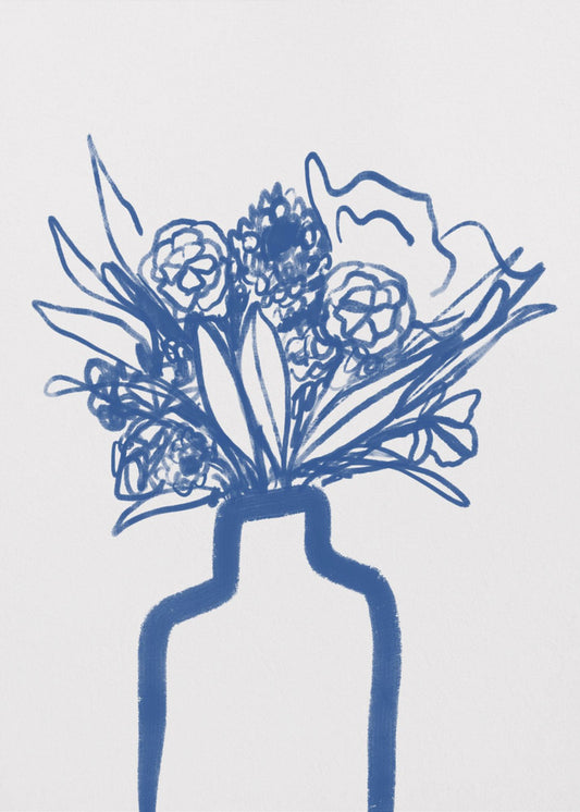 Blue Vase Bouquet | Canvas