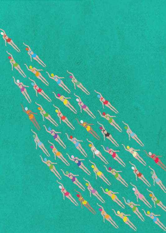 Racing Swimmers | Poster