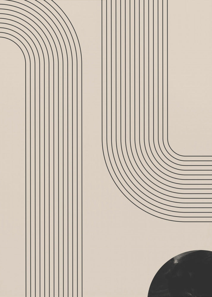 Black Minimal Line Art | Poster
