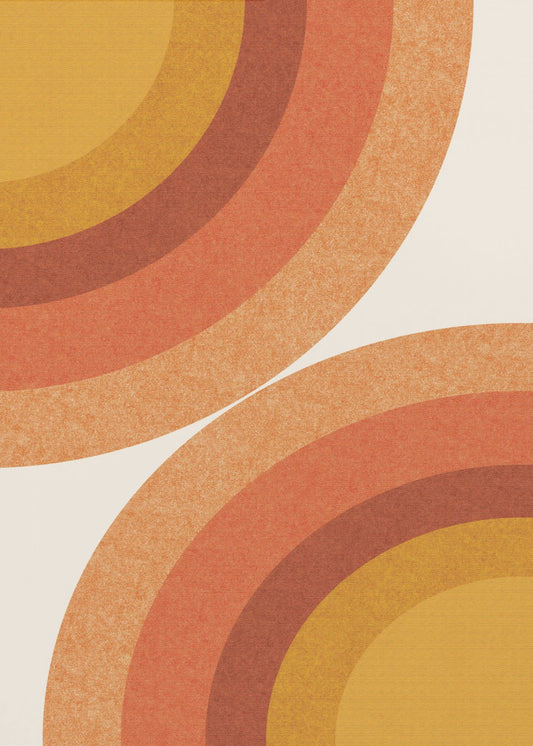 Retro Sunburst Waves | Poster