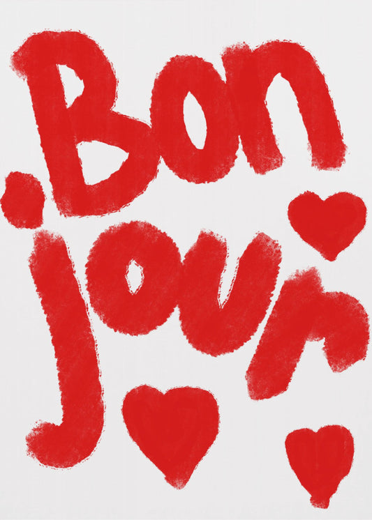 Bonjour Hearts | Canvas