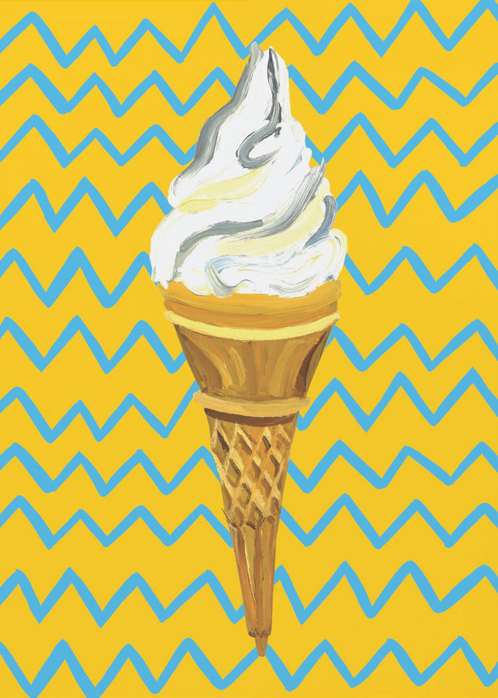 Ice Cream Yellow Zigzag | Canvas
