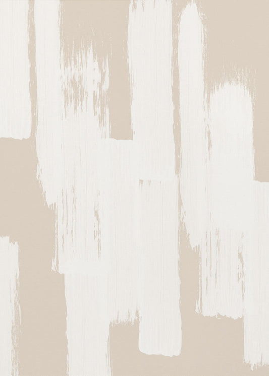 Beige Brush Strokes | Poster