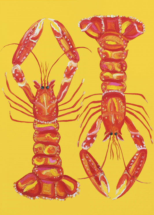Langoustines On Yellow | Canvas