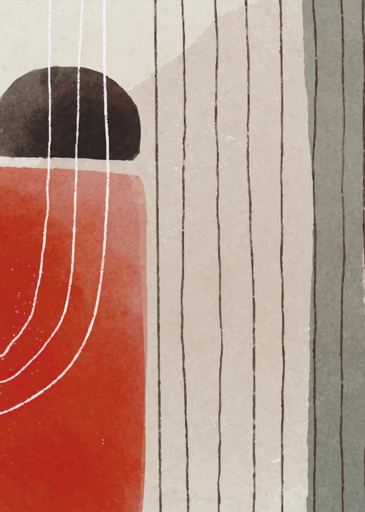 Orange Minimal Shapes #3 | Poster