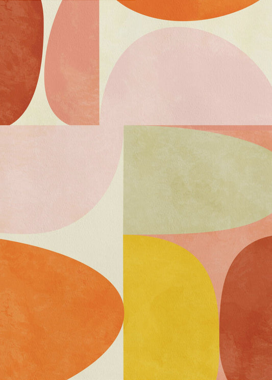 Warm Pastel Geometry | Canvas