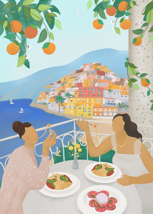 Girls in Positano | Poster