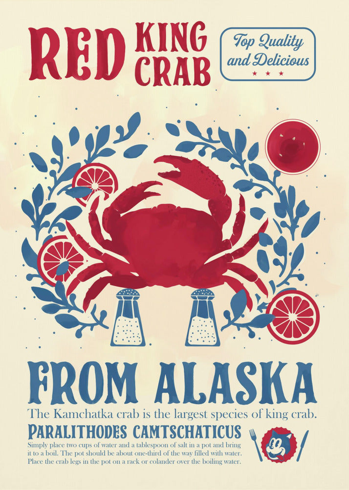 Crab kitchen print | Canvas