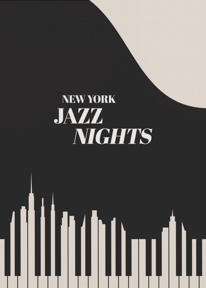 Jazz Nights Nyc   Black | Poster