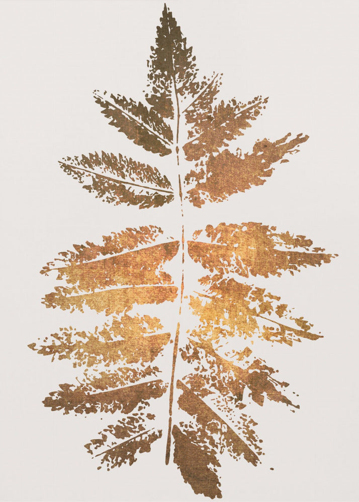 Oak Leaf Print   Gold | Canvas