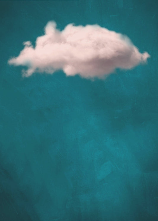 Teal / Blush Cloud No 1 | Canvas