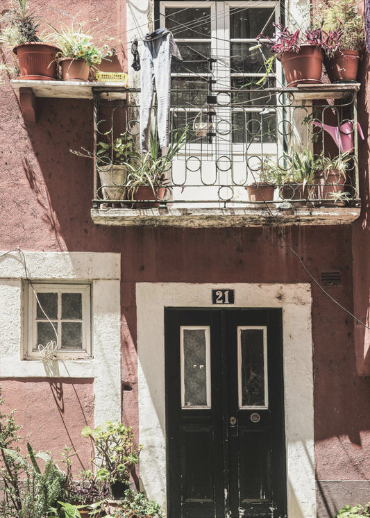Charming Balcony Scene | Canvas