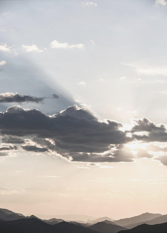 Mountain Landscape With Dramatic Clouds | Canvas