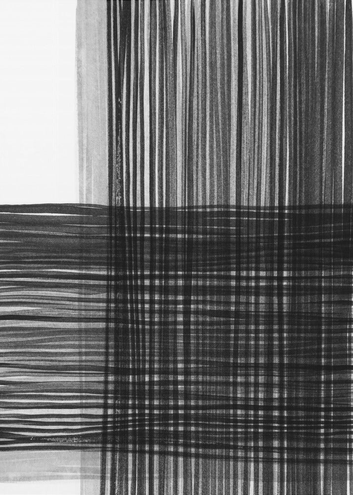 Black And Gray Lines Creating A Grid Pattern | Canvas