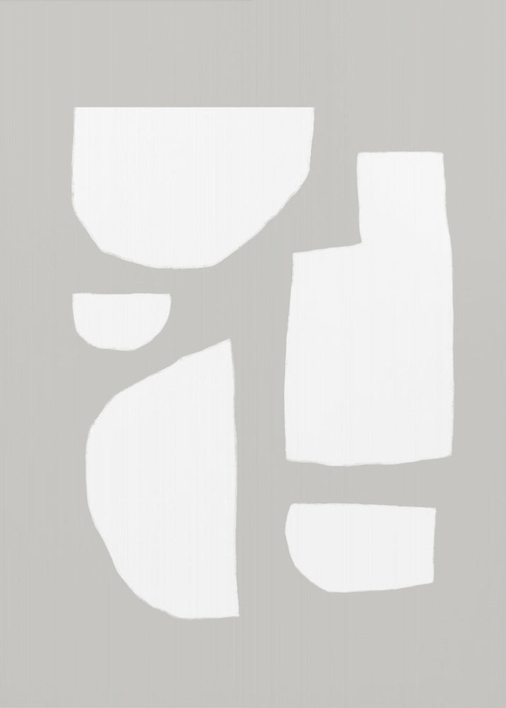 Minimalistic White Shapes | Poster