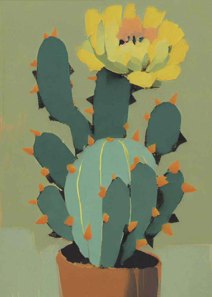 Blooming Cactus | Canvas
