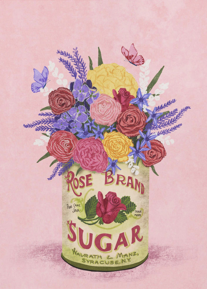 Flowers In a vintage Can | Poster