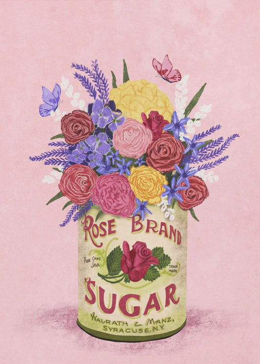 Flowers In a vintage Can | Poster