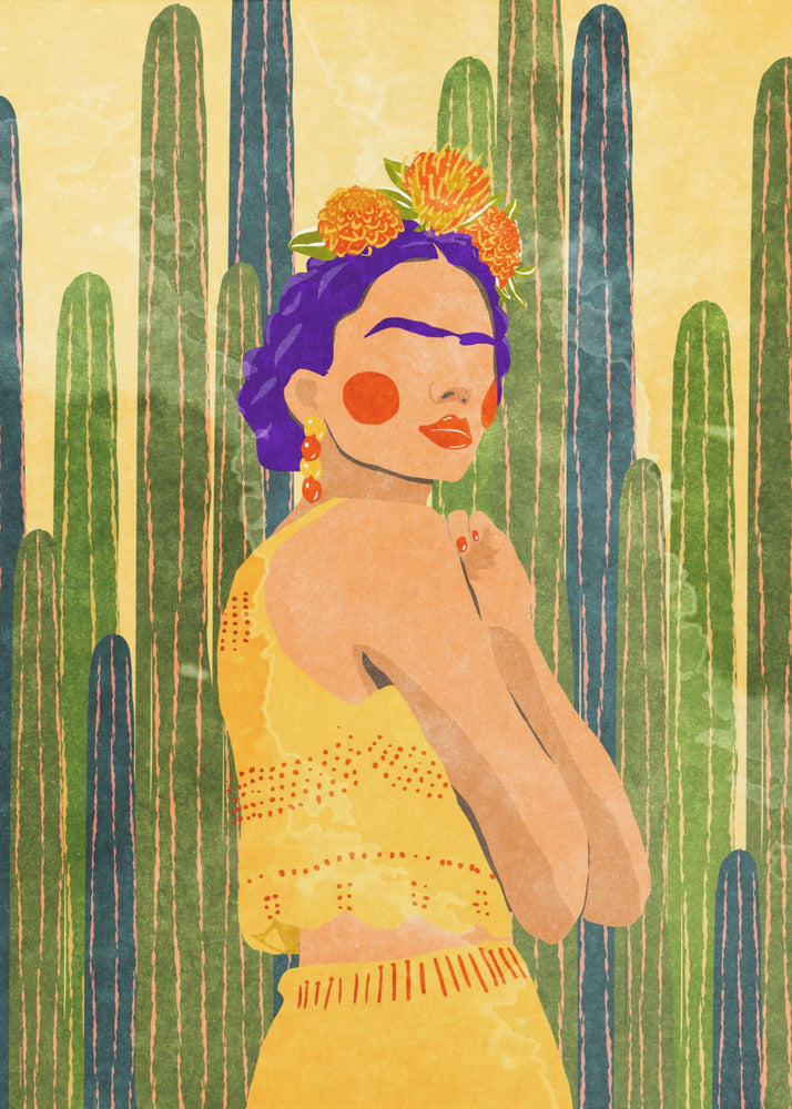 Frida and cacti | Poster