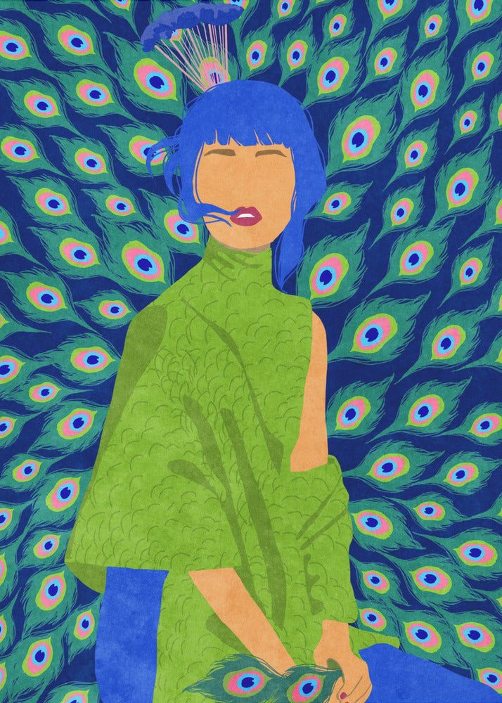 peacock woman | Canvas