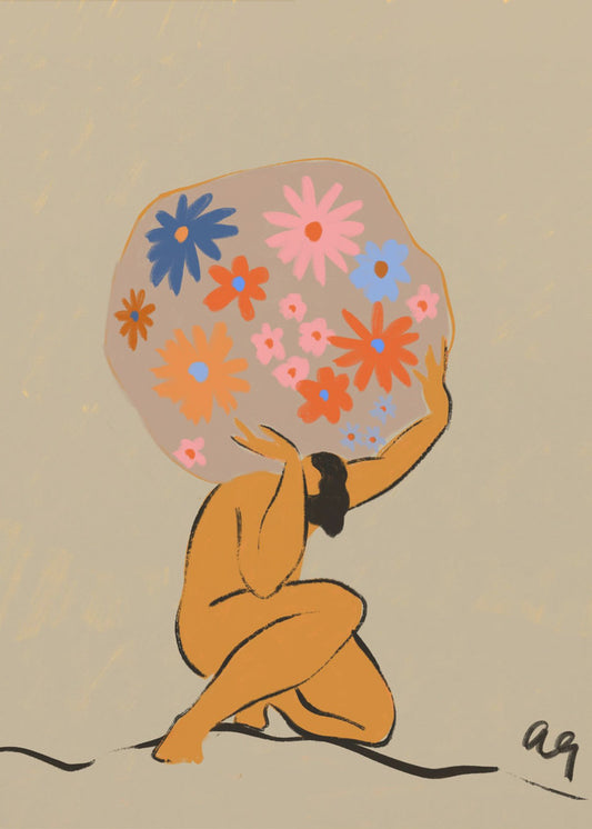 World On Her Shoulders | Canvas