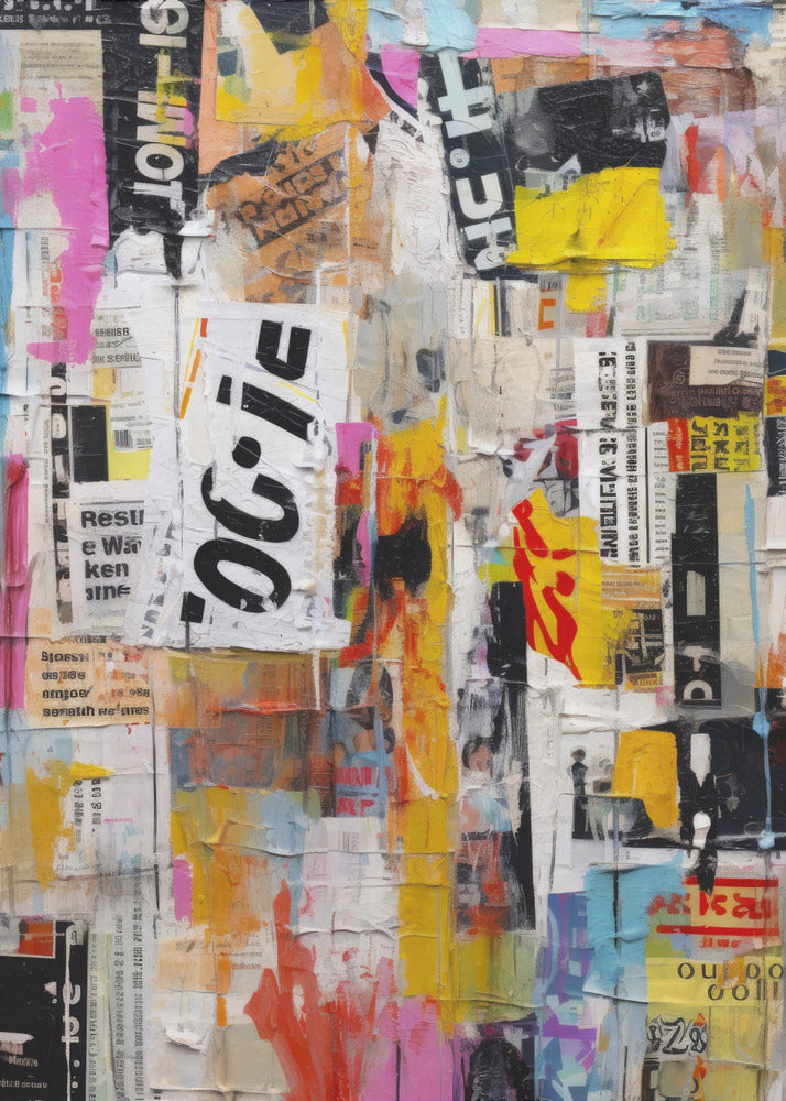 Urban Collage Burst | Canvas