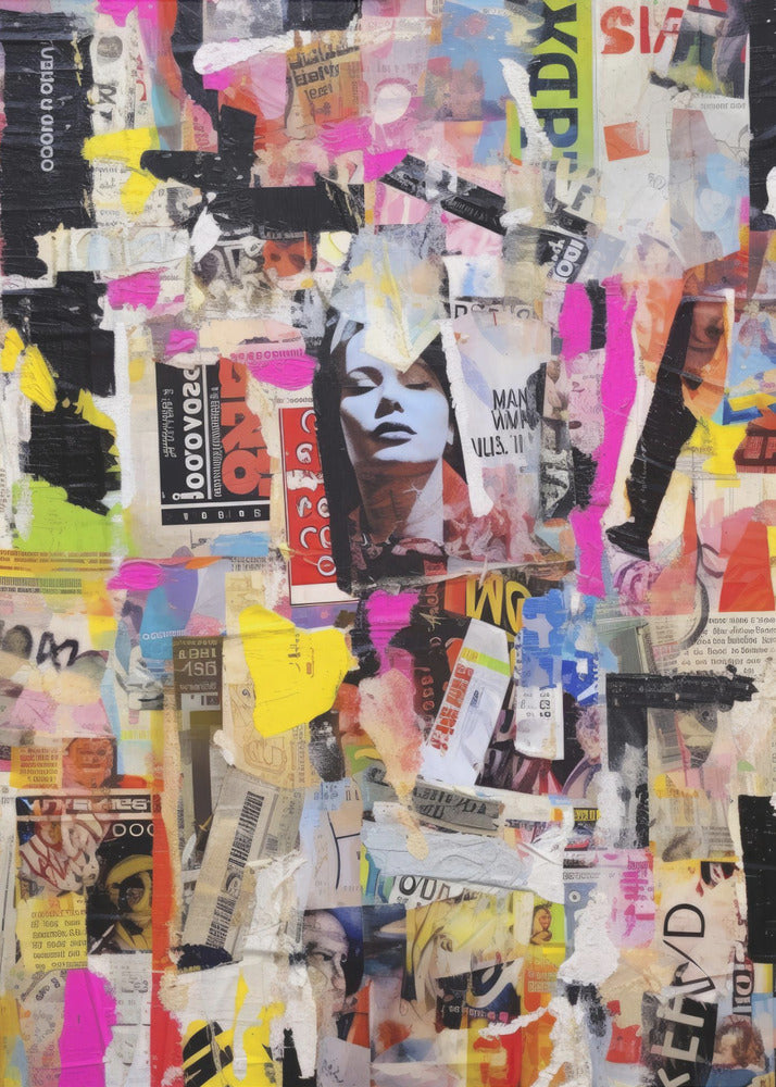 Vivid Collage Echoes | Canvas