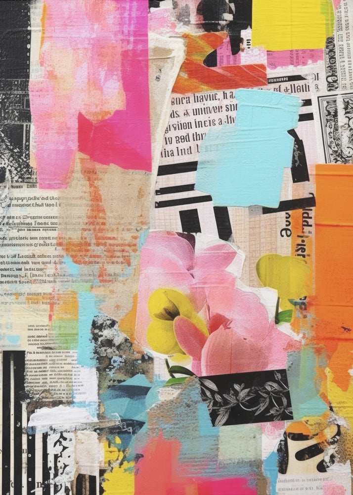 Urban Flower Collage | Canvas