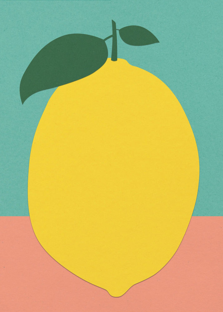 Lemon With Two Leaves | Poster