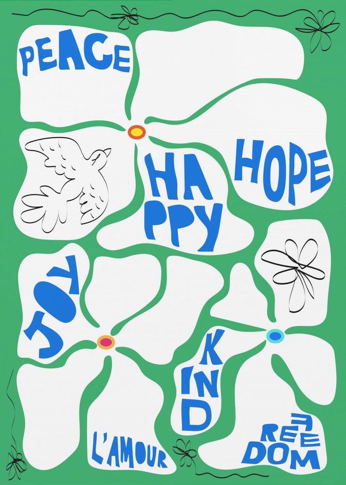 Flower of the Time - Green | Poster