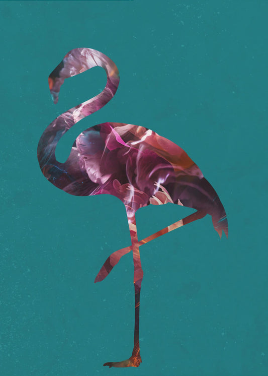 Flamingo Pink and Green | Canvas