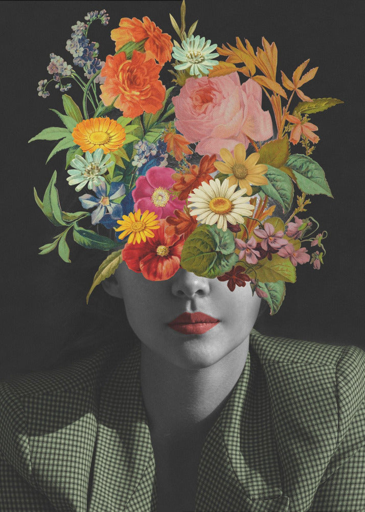 Green Vintage Bouquet | Canvas