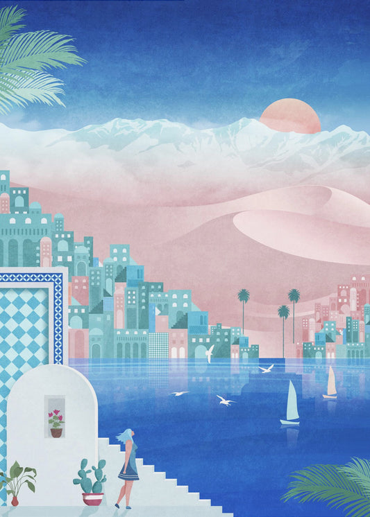 Dreamy Oasis Scene | Poster