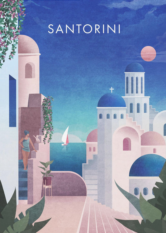 Dreamy Santorini | Canvas