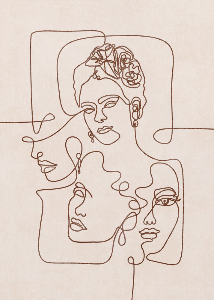 Entwined Faces | Canvas