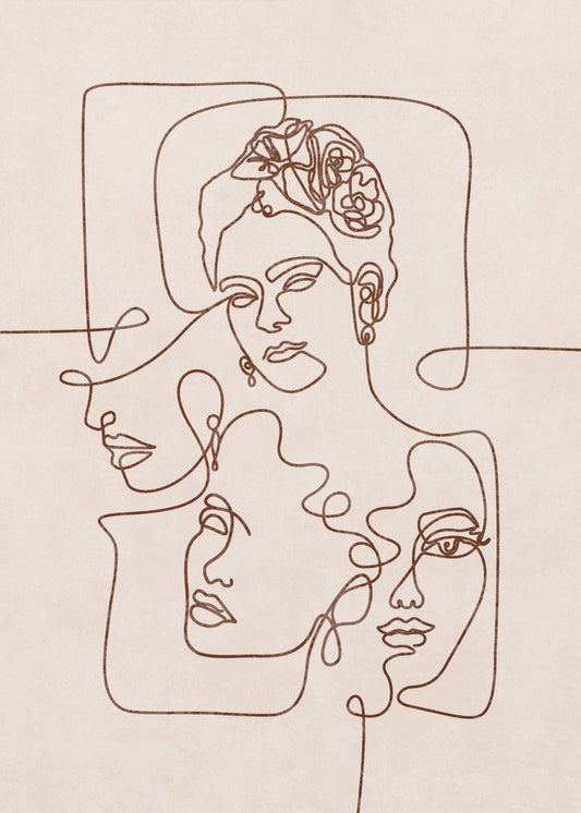 Entwined Faces | Canvas
