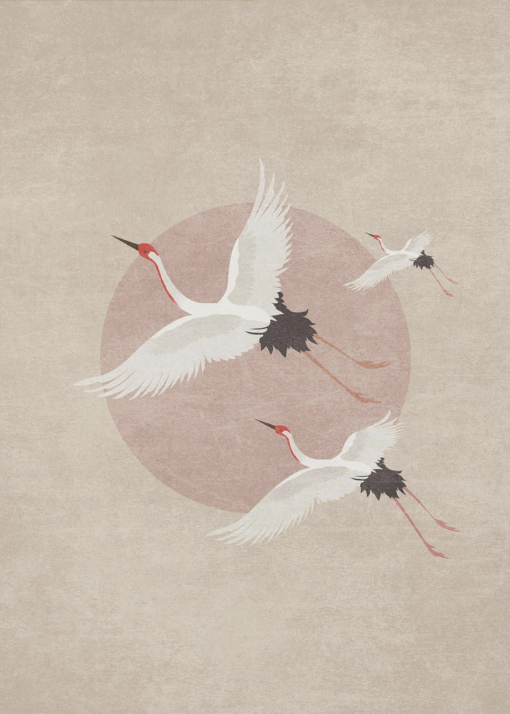 Cranes in Flight | Poster