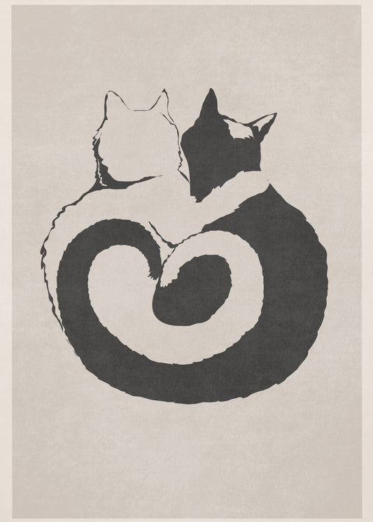 Feline Yin Yang | Poster