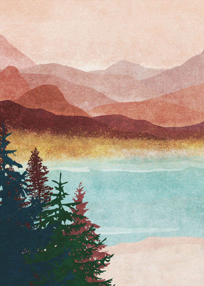 Misty Mountain Glow | Canvas