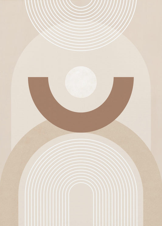 Beige Mid Century Poster | Canvas