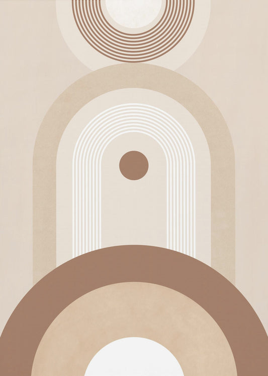 Beige Mid Century Poster | Canvas