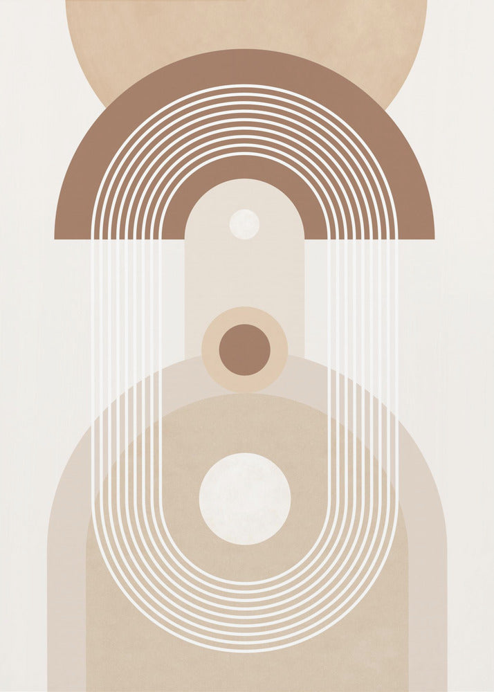 Beige Mid Century Poster | Poster