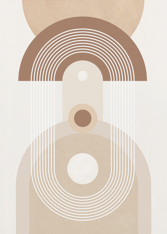 Beige Mid Century Poster | Poster
