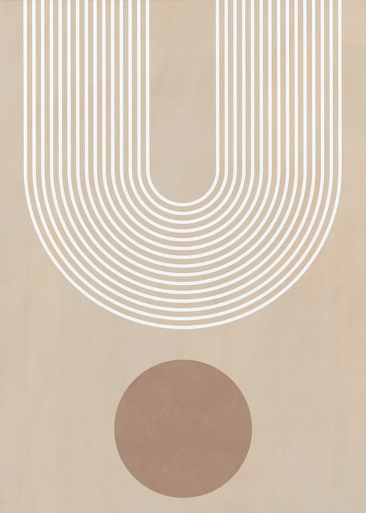 Beige Arc Poster | Canvas