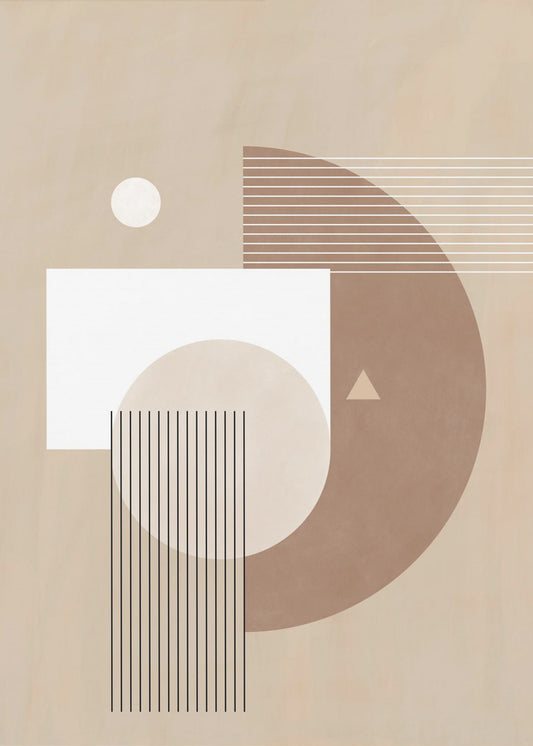 Neutral Semicircles Poster | Poster